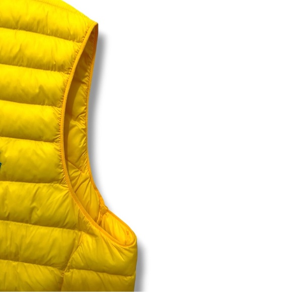 343 Polo Ralph Lauren | NWOT $190 Yellow Packable Down Vest (size XL) - Picture 5 of 16